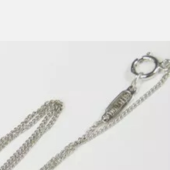 TIFFANY RETIRED SMALL BOW ON ATTACHED 16 INCH TIFFANY CHAIN - Picture 3 of 5